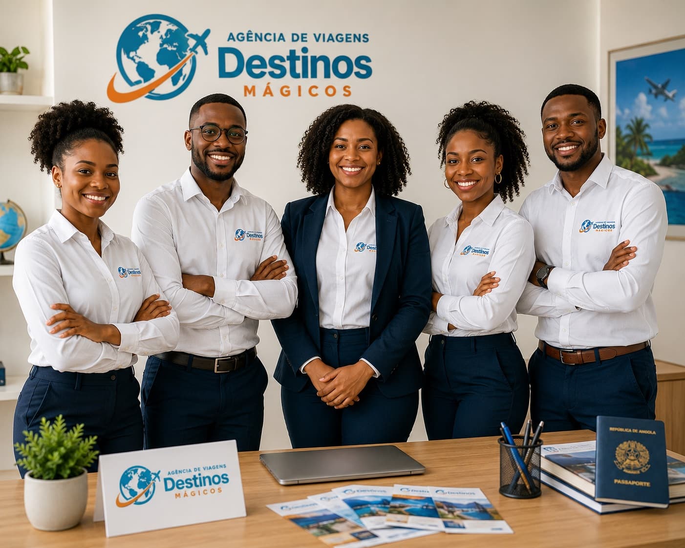Equipa Destinos Mágicos reunida em escritório